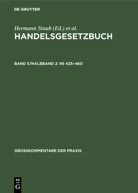 Brüggemann / Fischer / Ratz |  §§ 425-460 | Buch |  Sack Fachmedien