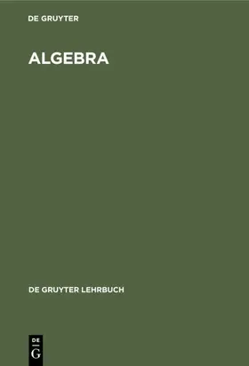Degruyter |  Algebra | Buch |  Sack Fachmedien