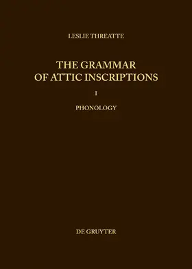 Threatte | Phonology | Buch | 978-3-11-007344-7 | sack.de