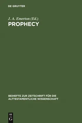Emerton | Prophecy | Buch | 978-3-11-007761-2 | sack.de