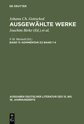 Gottsched / Mitchell |  Kommentar zu Band 1-4 | Buch |  Sack Fachmedien