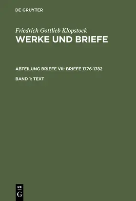 Klopstock / Beck / Riege |  Text | Buch |  Sack Fachmedien