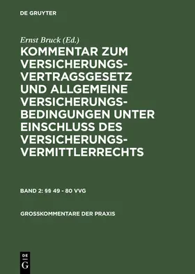Möller |  §§ 49-80 VVG | Buch |  Sack Fachmedien
