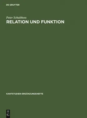 Schulthess | Relation und Funktion | Buch | 978-3-11-008439-9 | sack.de