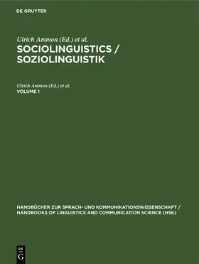 Ammon / Trudgill / Dittmar |  Sociolinguistics / Soziolinguistik. Volume 1 | Buch |  Sack Fachmedien