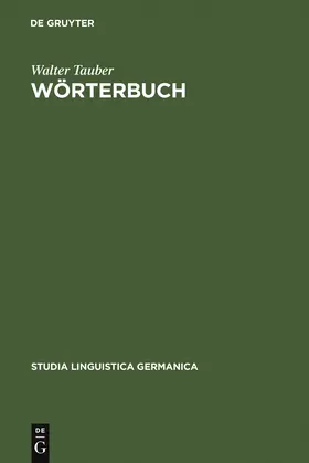 Tauber | Wörterbuch | Buch | 978-3-11-009790-0 | sack.de