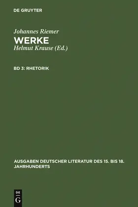 Riemer / Krause |  Rhetorik | Buch |  Sack Fachmedien