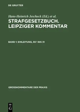 Jeschek / Willms / Ruß |  Einleitung, §§ 1 bis 31 | Buch |  Sack Fachmedien