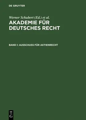 Schubert |  Ausschuß für Aktienrecht | Buch |  Sack Fachmedien