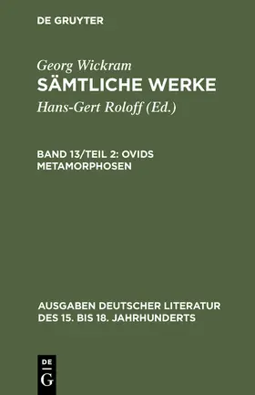 Wickram / Roloff |  Ovids Metamorphosen | Buch |  Sack Fachmedien