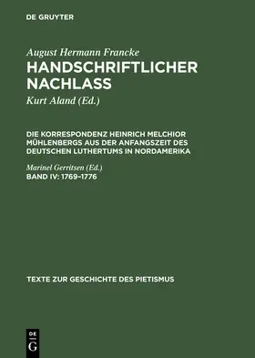 Francke / Aland / Mühlenberg |  1769 -1776 | Buch |  Sack Fachmedien