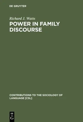 Watts |  Power in Family Discourse | Buch |  Sack Fachmedien