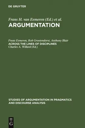 Eemeren / Willard / Grootendorst |  Across the Lines of Disciplines | Buch |  Sack Fachmedien