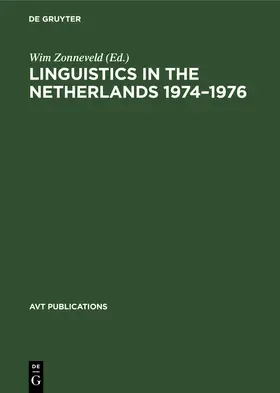 Zonneveld |  Linguistics in the Netherlands 1974-1976 | Buch |  Sack Fachmedien