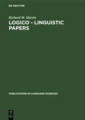 Martin |  Logico - Linguistic Papers | Buch |  Sack Fachmedien