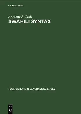 Vitale |  Swahili Syntax | Buch |  Sack Fachmedien