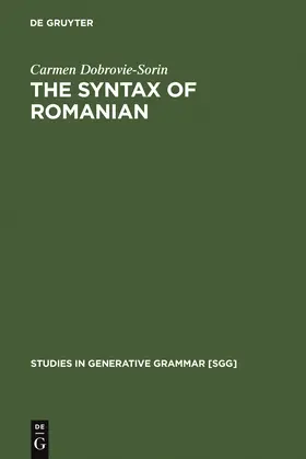 Dobrovie-Sorin |  The Syntax of Romanian | Buch |  Sack Fachmedien