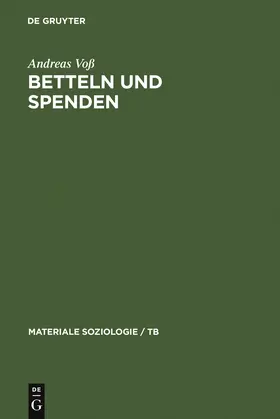Voß |  Betteln und Spenden | Buch |  Sack Fachmedien