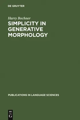 Bochner |  Simplicity in Generative Morphology | Buch |  Sack Fachmedien