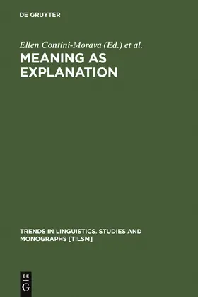 Goldberg / Contini-Morava |  Meaning as Explanation | Buch |  Sack Fachmedien