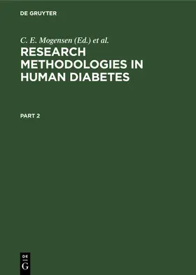 Standl / Mogensen |  Research Methodologies in Human Diabetes. Part 2 | Buch |  Sack Fachmedien