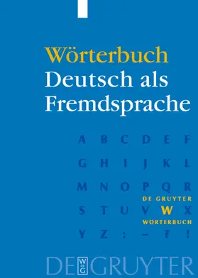 Kempcke |  Wörterbuch Deutsch als Fremdsprache | Buch |  Sack Fachmedien