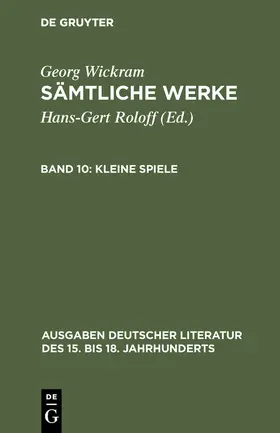 Wickram / Roloff |  Kleine Spiele | Buch |  Sack Fachmedien