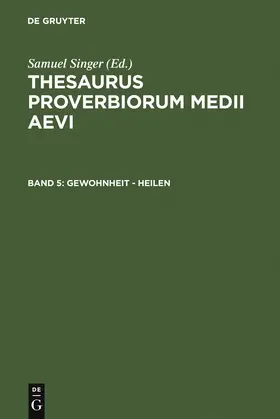 Singer |  Gewohnheit - heilen | Buch |  Sack Fachmedien