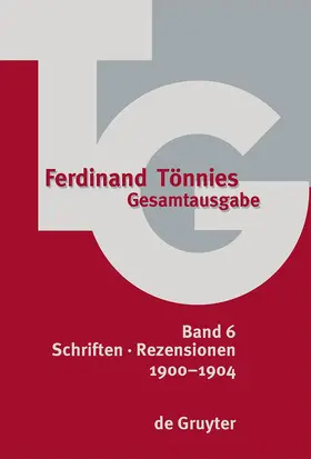 Tönnies / Klauke | 1900–1904 | Buch | 978-3-11-015839-7 | sack.de