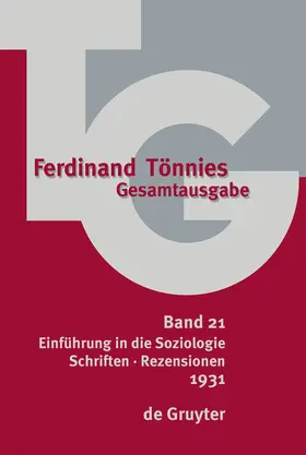 Tönnies / Haselbach |  1931 | Buch |  Sack Fachmedien