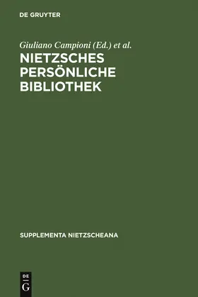 Campioni / D'Iorio / Fornari |  Nietzsches persönliche Bibliothek | Buch |  Sack Fachmedien