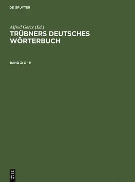 Mitzka / Götze |  G - H | Buch |  Sack Fachmedien