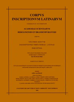 Alföldy |  Titulos magistratuum populi Romani ordinum senatorii equestrisque thesauro schedarum imagiumque ampliato | Buch |  Sack Fachmedien