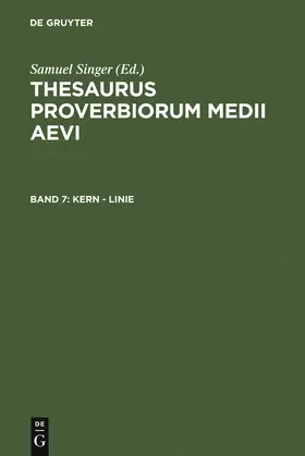Singer |  Kern - Linie | Buch |  Sack Fachmedien