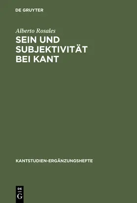 Rosales |  Sein und Subjektivität bei Kant | Buch |  Sack Fachmedien
