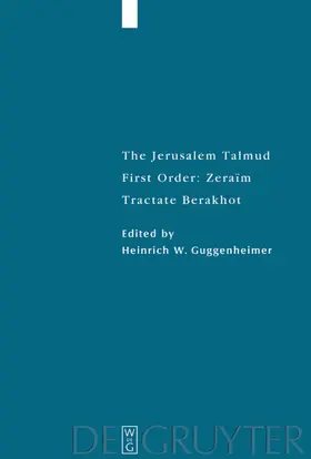 Guggenheimer |  Tractate Berakhot | Buch |  Sack Fachmedien