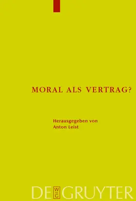 Leist | Moral als Vertrag? | Buch | 978-3-11-017270-6 | www2.sack.de