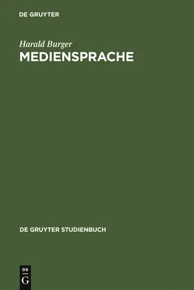 Burger |  Mediensprache | Buch |  Sack Fachmedien