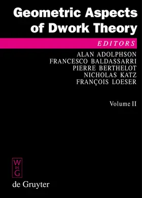 Adolphson / Baldassarri / Loeser |  Geometric Aspects of Dwork Theory | Buch |  Sack Fachmedien