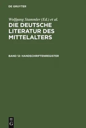 Keil / Stammler / Worstbrock |  Handschriftenregister | Buch |  Sack Fachmedien