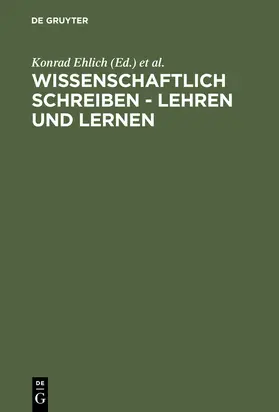 Steets / Ehlich |  Wissenschaftlich schreiben - lehren und lernen | Buch |  Sack Fachmedien