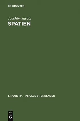 Jacobs | Spatien | Buch | 978-3-11-018351-1 | sack.de