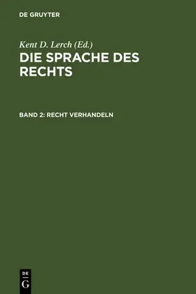 Lerch |  Recht verhandeln | Buch |  Sack Fachmedien