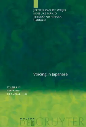 Weijer / Nishihara / Nanjo |  Voicing in Japanese | Buch |  Sack Fachmedien