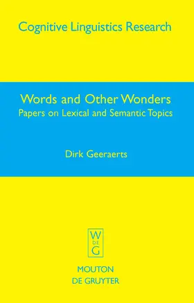 Geeraerts | Words and Other Wonders | Buch | 978-3-11-019042-7 | sack.de