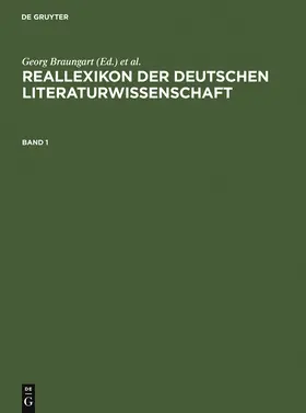 Braungart / Fricke / Grubmüller |  Reallexikon der deutschen Literaturwissenschaft. 3 Bände | Buch |  Sack Fachmedien