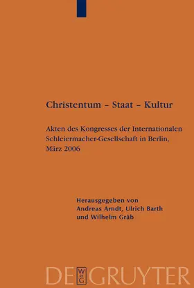Arndt / Gräb / Barth |  Christentum - Staat - Kultur | Buch |  Sack Fachmedien