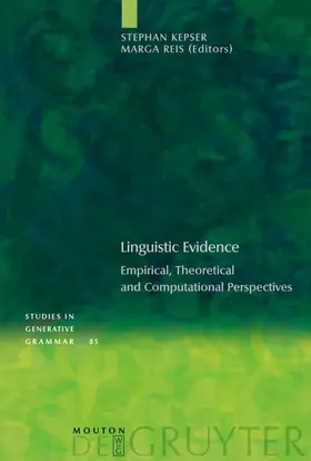Kepser / Reis |  Linguistic Evidence | eBook | Sack Fachmedien