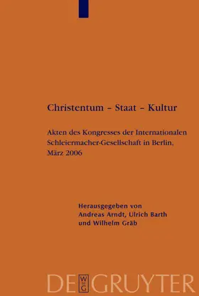 Arndt / Barth / Gr?b |  Christentum – Staat – Kultur | eBook | Sack Fachmedien