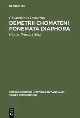Demetrius / Prinzing |  Demetrii Chomateni Ponemata diaphora | eBook | Sack Fachmedien